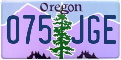 OR license plate 075JGE