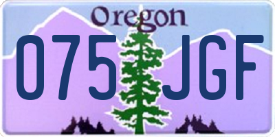 OR license plate 075JGF