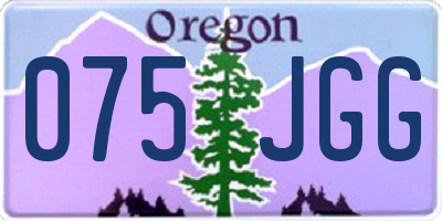 OR license plate 075JGG