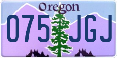 OR license plate 075JGJ