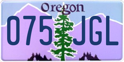 OR license plate 075JGL