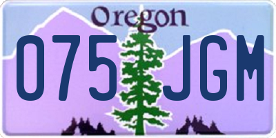 OR license plate 075JGM