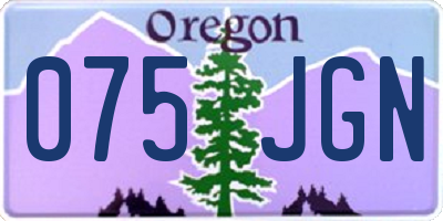 OR license plate 075JGN