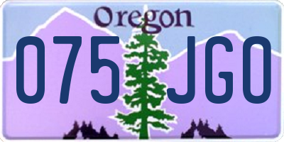 OR license plate 075JGO