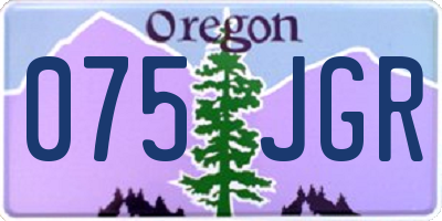 OR license plate 075JGR