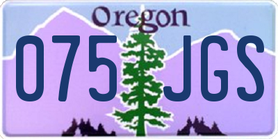 OR license plate 075JGS