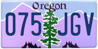 OR license plate 075JGV