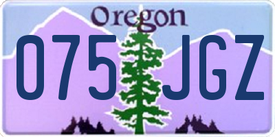 OR license plate 075JGZ
