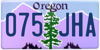 OR license plate 075JHA