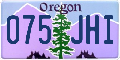 OR license plate 075JHI
