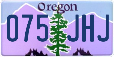 OR license plate 075JHJ