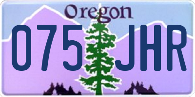 OR license plate 075JHR