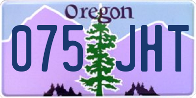 OR license plate 075JHT