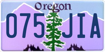 OR license plate 075JIA