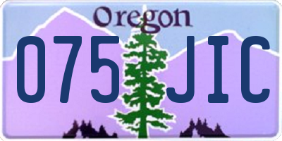 OR license plate 075JIC