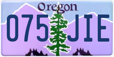 OR license plate 075JIE