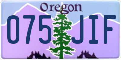 OR license plate 075JIF