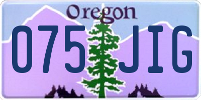 OR license plate 075JIG