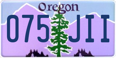 OR license plate 075JII