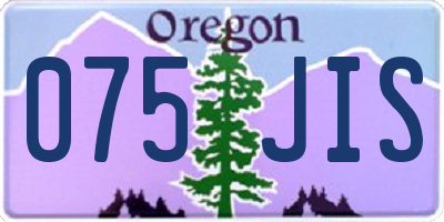 OR license plate 075JIS