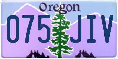 OR license plate 075JIV