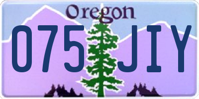 OR license plate 075JIY