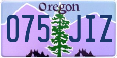 OR license plate 075JIZ