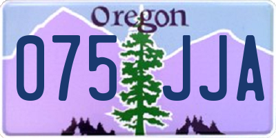OR license plate 075JJA