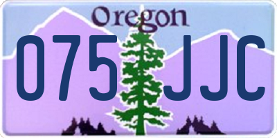 OR license plate 075JJC