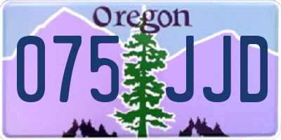 OR license plate 075JJD