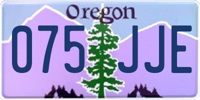 OR license plate 075JJE