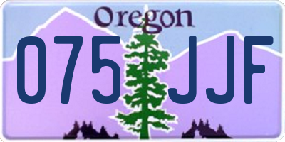 OR license plate 075JJF