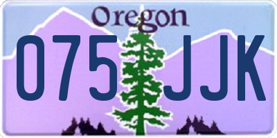 OR license plate 075JJK