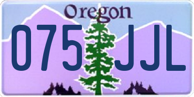 OR license plate 075JJL