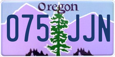 OR license plate 075JJN