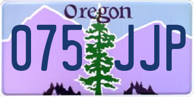 OR license plate 075JJP