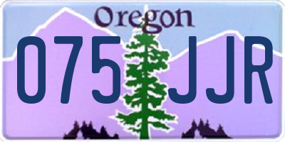 OR license plate 075JJR