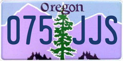 OR license plate 075JJS