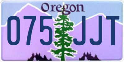OR license plate 075JJT