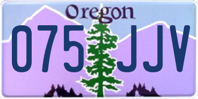 OR license plate 075JJV
