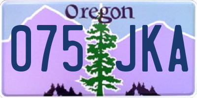 OR license plate 075JKA