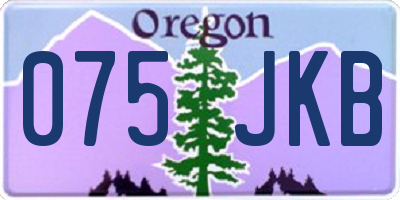 OR license plate 075JKB