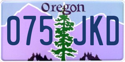OR license plate 075JKD