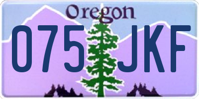 OR license plate 075JKF