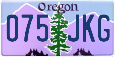 OR license plate 075JKG