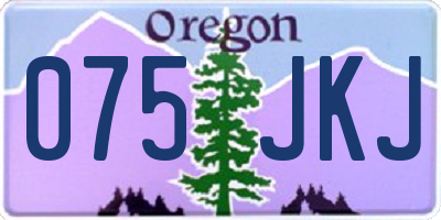 OR license plate 075JKJ