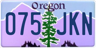 OR license plate 075JKN