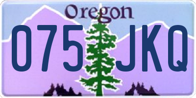OR license plate 075JKQ