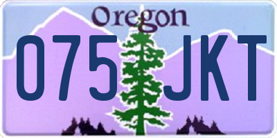 OR license plate 075JKT