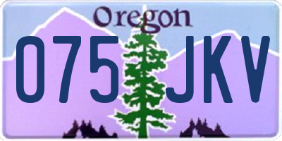 OR license plate 075JKV